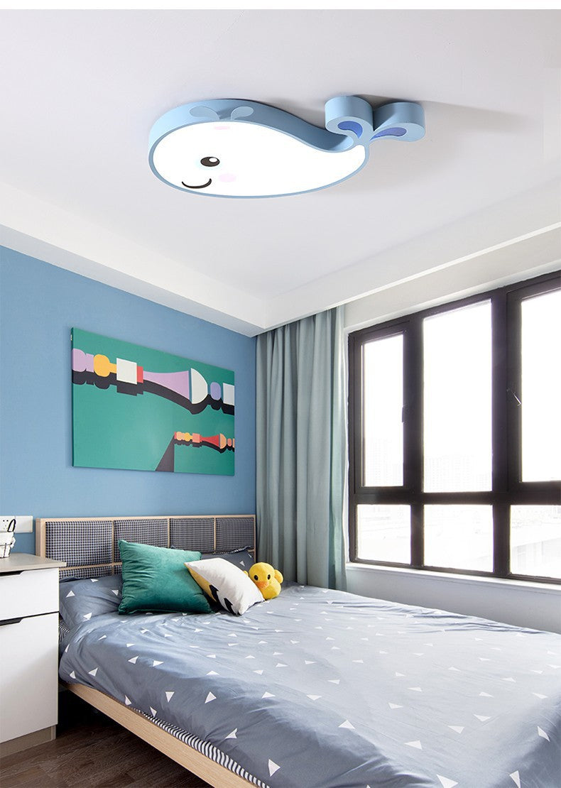 Nordic Style Simple Bedroom Light LED Ceiling Lamp Whale Creative Personality Study Room Cozy Modern Dining Room Lighting