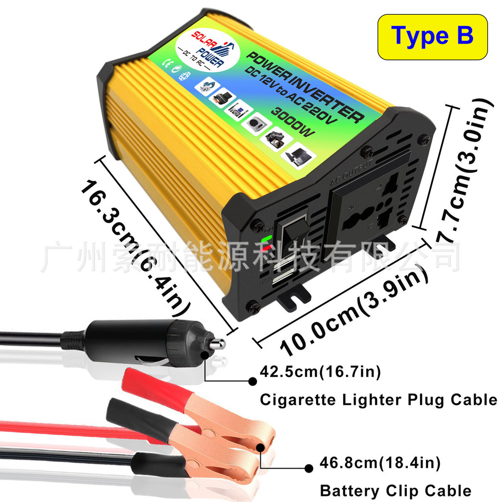 car power inverter 300W Vehicle Inverter12V Turn110V220V Double USB Set Sail