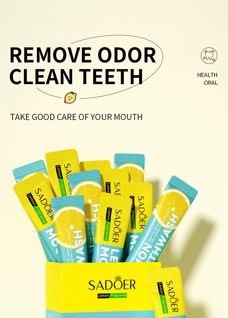 H Full English Mouthwash Box Set SADOER Disposable Portable Oral Cleaning  Wholesale