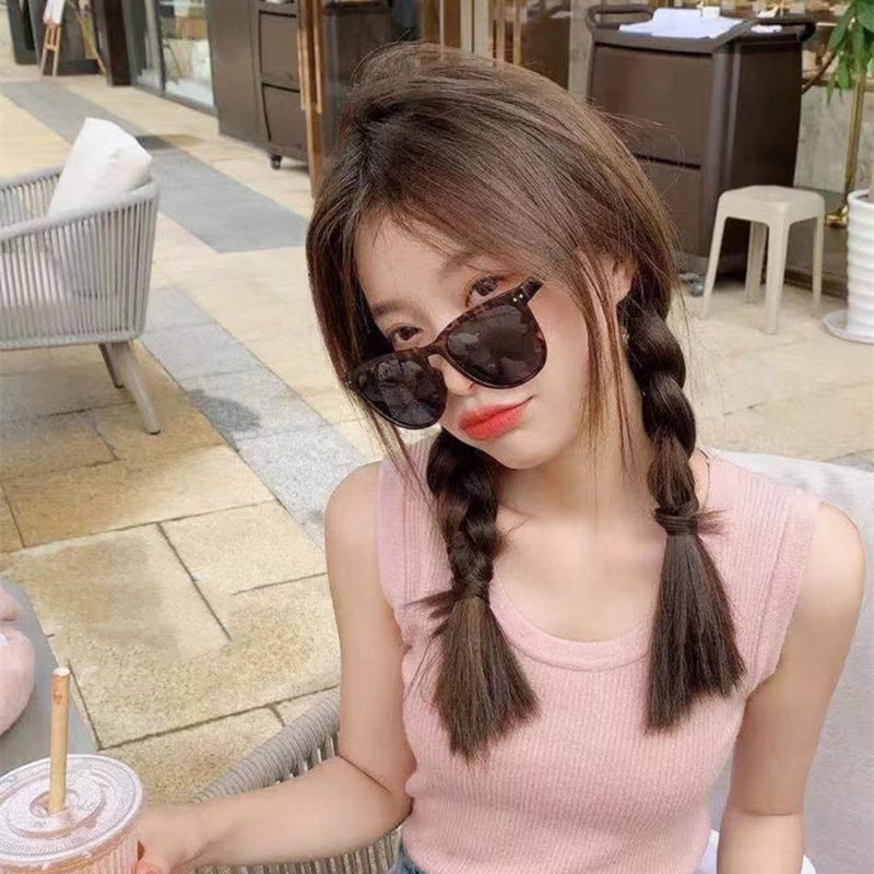 New Fashion Foldable Sunglasses for Women UV Protection Polarized Sunglasses Trendy Portable Full Frame Sun Glasses