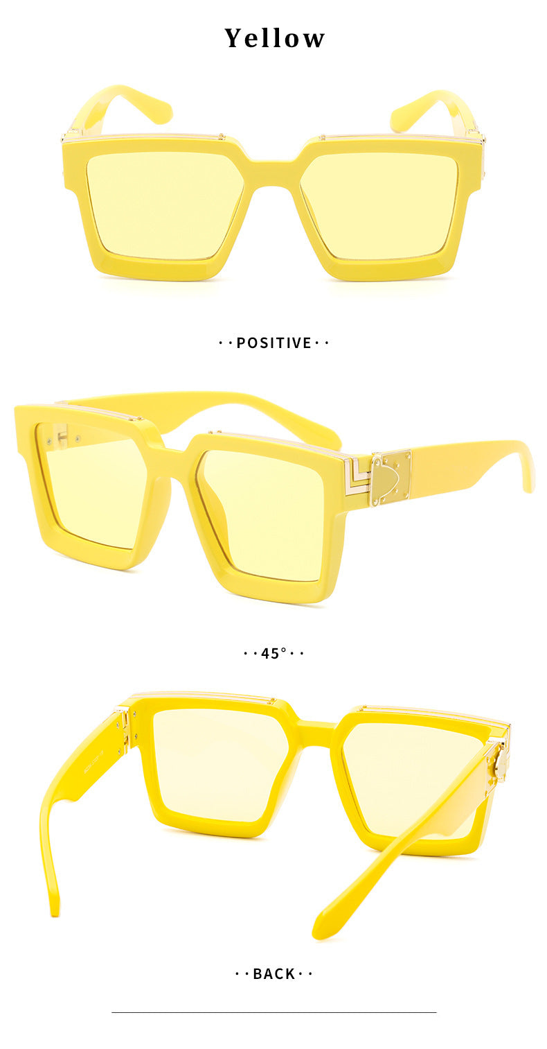 86229Large Frame Sunglasses for Women, European and American Internet Celebrity Style, 0k Fashionable Rich Men's Sunglasses sunglasses