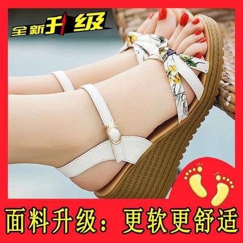 Korean Style2025Summer New Wedge Fish Mouth Women's Sandals Platform Thick Sole Student Shoes High Heel Women's Sandals Trendy