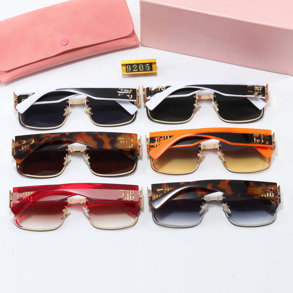 M New European and American Style ins Internet Celebrity Style One-Piece Round Frame Sunglasses for Women Fashionable Acetate Glasses with Strap logo