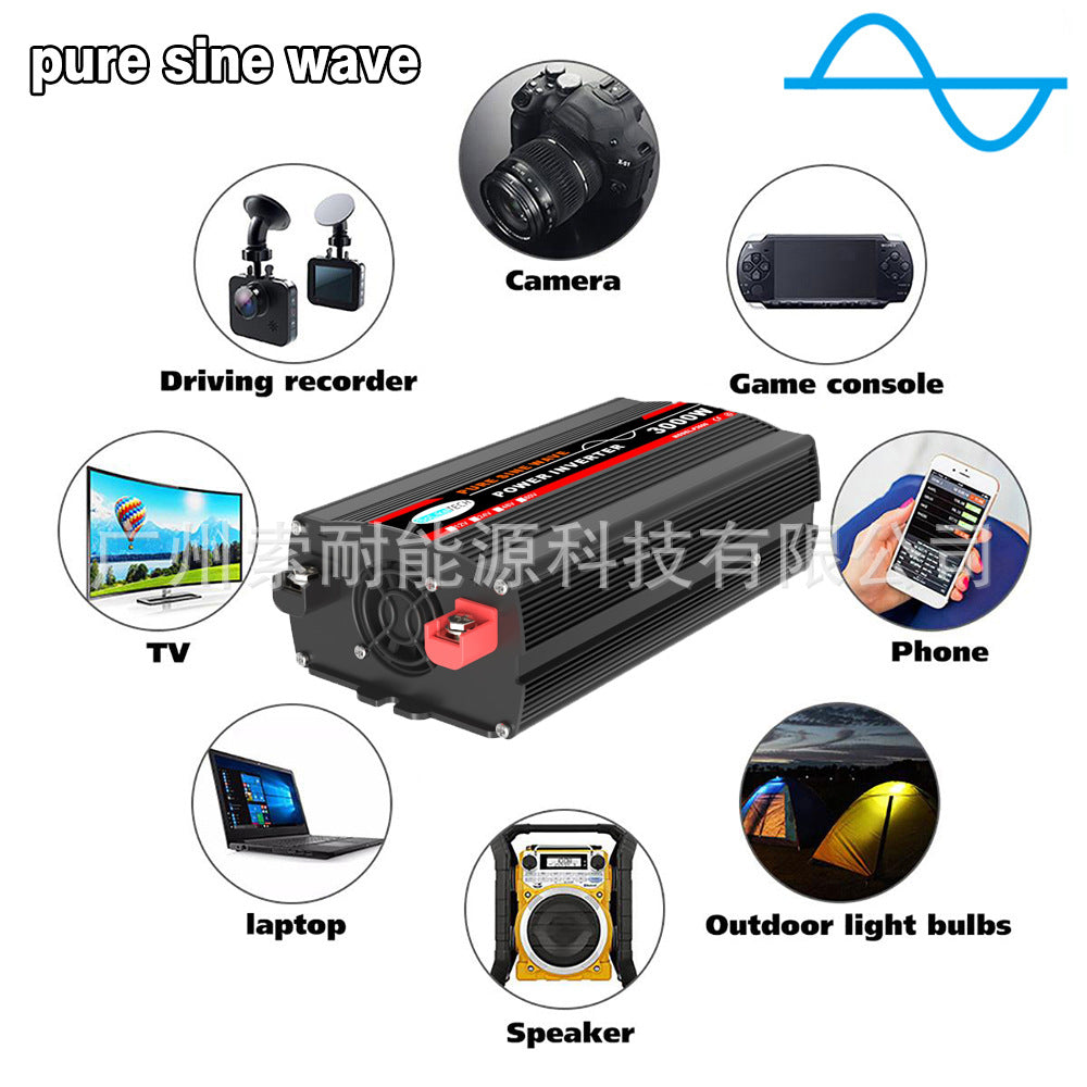 New Product12V Turn AC220V Sine Wave Inverter500W/800W/1000W/1300W 2个4.2A USB