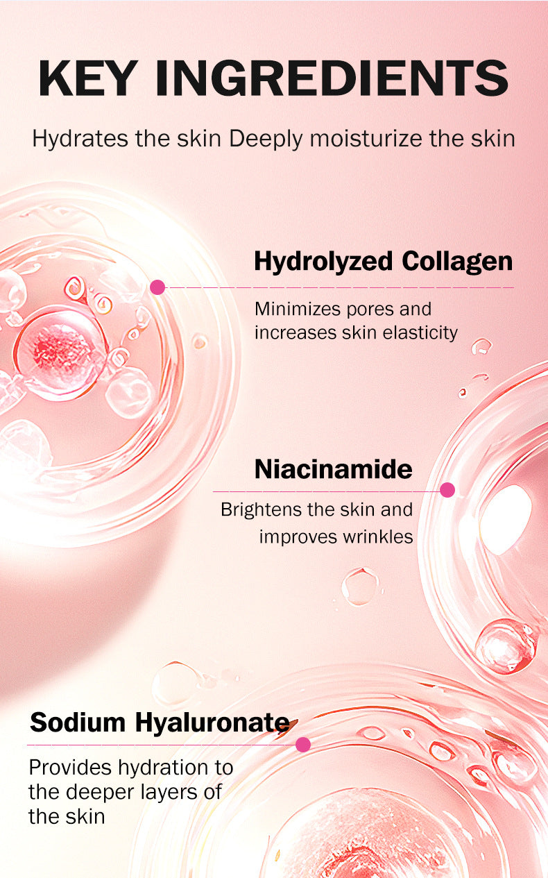 In Stock Pink Collagen Jelly Mask Elastic Moisturizing Firming Glass Glow Skin Night Mask