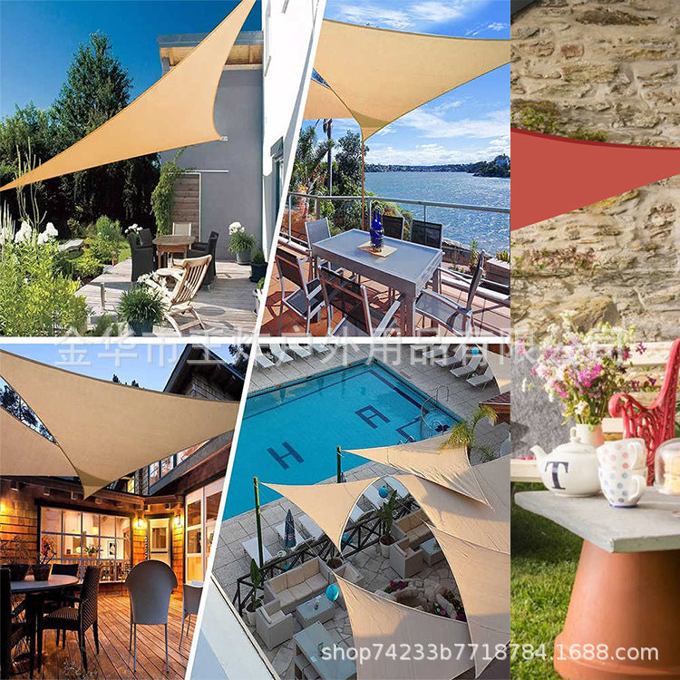 Sunshade Sail Factory Outdoor Camping Canopy Sunshade Awning Courtyard Pool Sunshade Triangle Sail