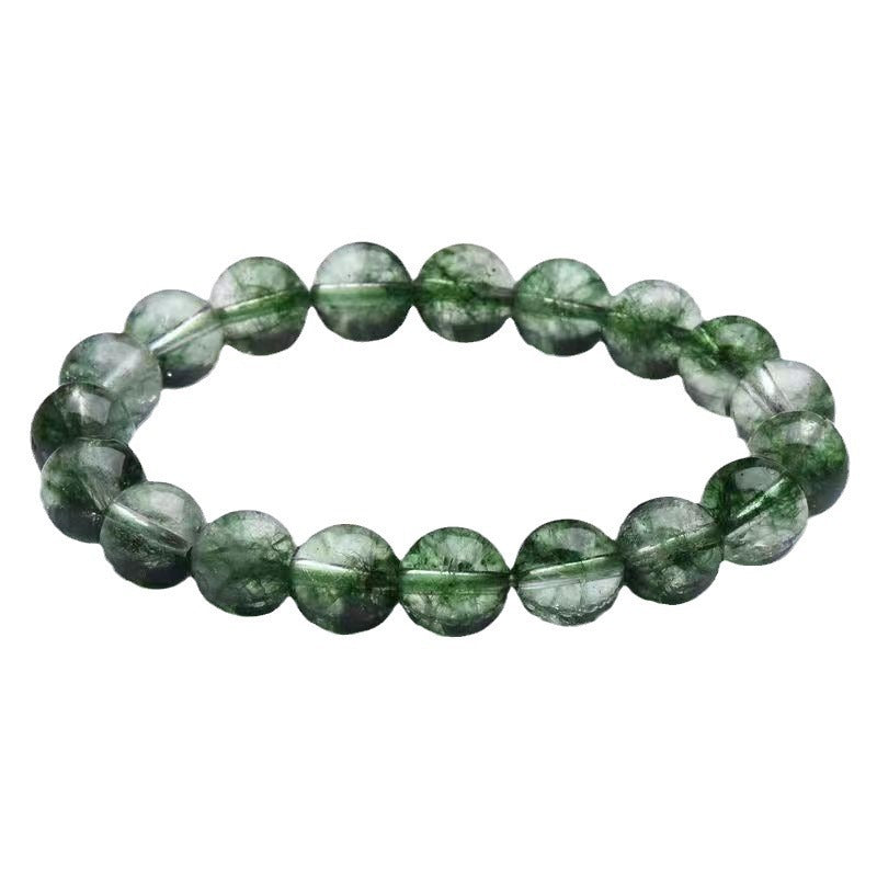 New Green Ghost Bracelet6mm Elastic Cord Beaded Women's Lucky Bracelet Green Phantom Crystal Bracelet