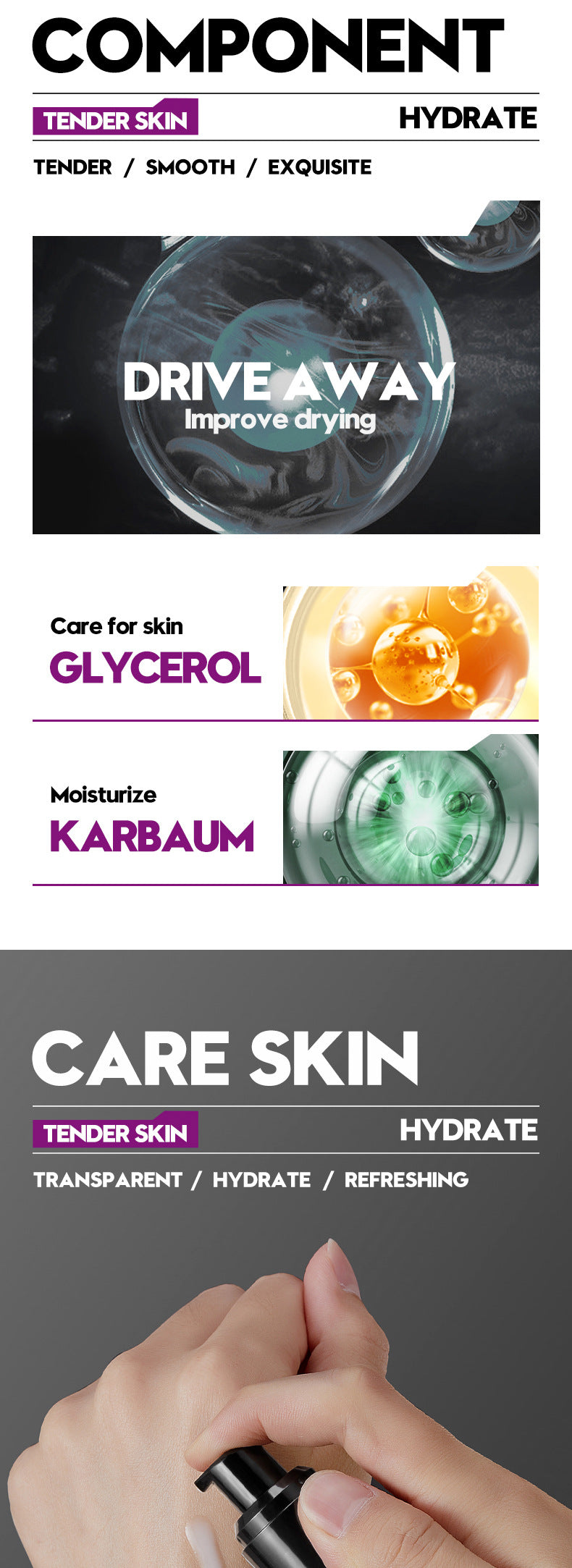 Men's lotion SADOER Cool and Refreshing Men's Vaseline Hydrating Toner Lotion Cross-Border Wholesale