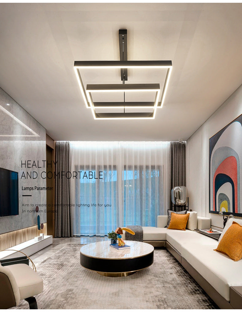 Living Room Lamp Simple and Elegant Main Lamp Modern Dining Room Lamp Home Iron Art Bedroom Lamp High-end Feel led Bar Counter Pendant Light