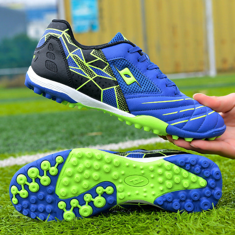 Men's Soccer Shoes TF Velcro Magic Tape Children's Sports Shoes for Primary and Secondary School Students and Teenagers for Sports Competitions and Training