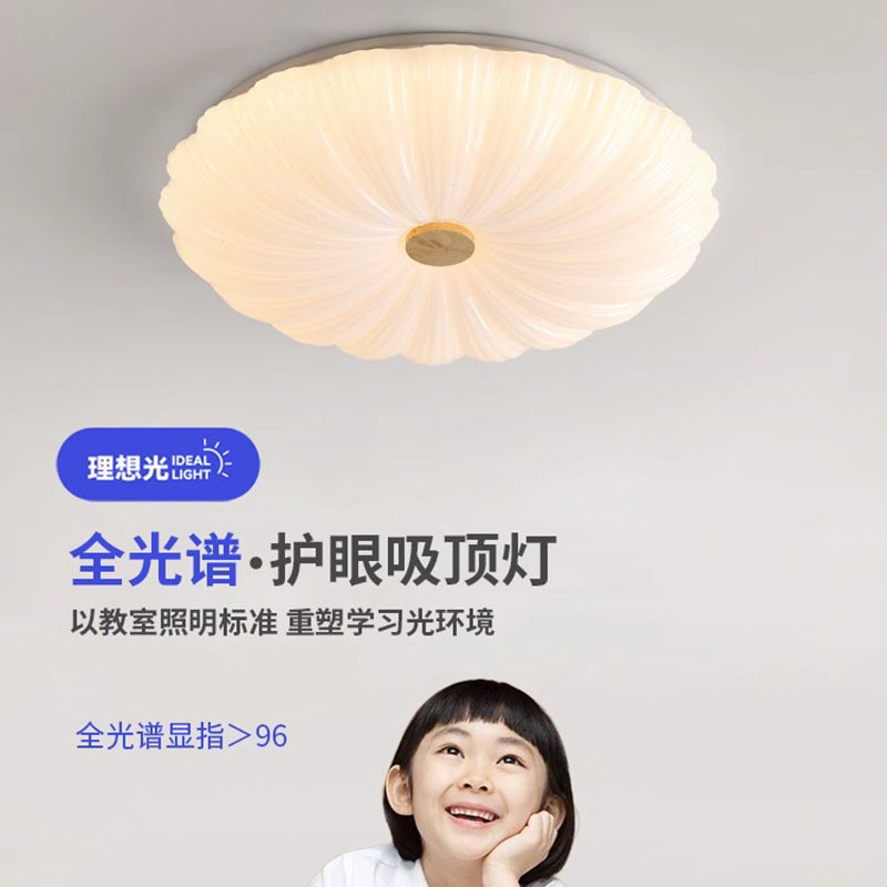 2025New Cream Style Bedroom Ceiling Light Eye Protection Full Spectrum Modern Minimalist Main Light Study Room Light