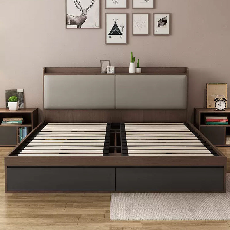 Modern Minimalist Air Pressure High Box Bed Nordic Tatami Bed Home Bedroom Master Double Storage Platform Bed
