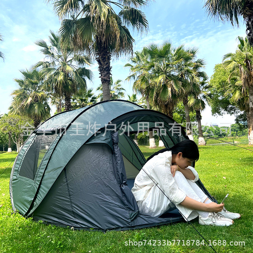 Hot-Selling Fully Automatic Hand-Pull Quick-Open Tent Travel Tent Camping Windproof Rainproof Sunproof Tent