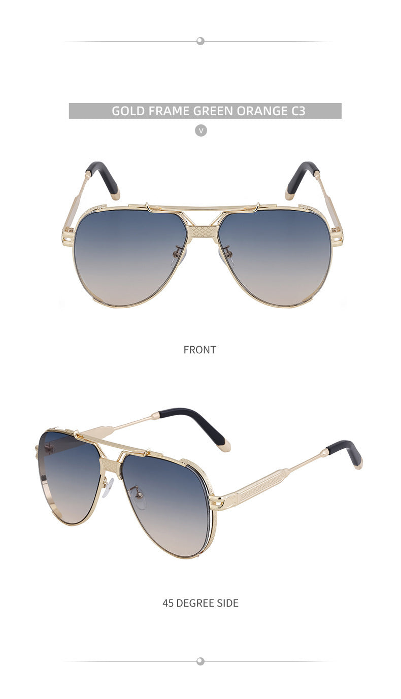 Double Bridge Toad Glasses Men's European and American Fashion Punk Style Sunglasses Outdoor Sports Sun Protection Glasses sunglasses