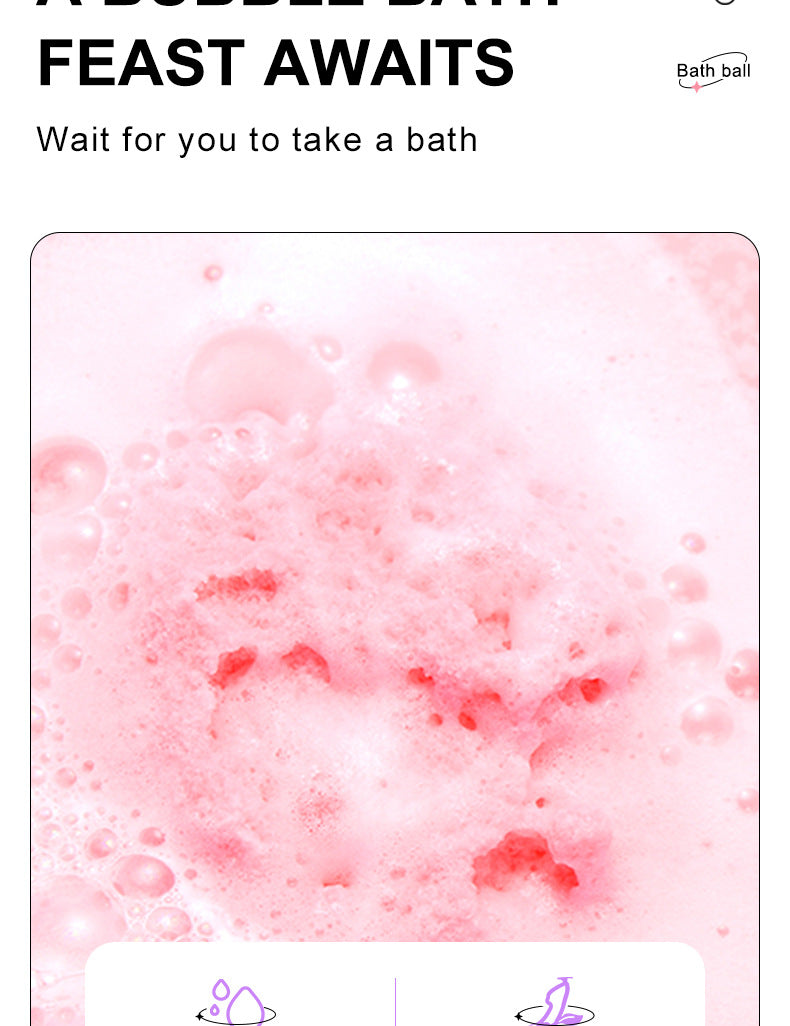 Full English Dried Flower Explosive Bath Salt Ball100gSADOER Clean Fragrance Bath Ball  Wholesale