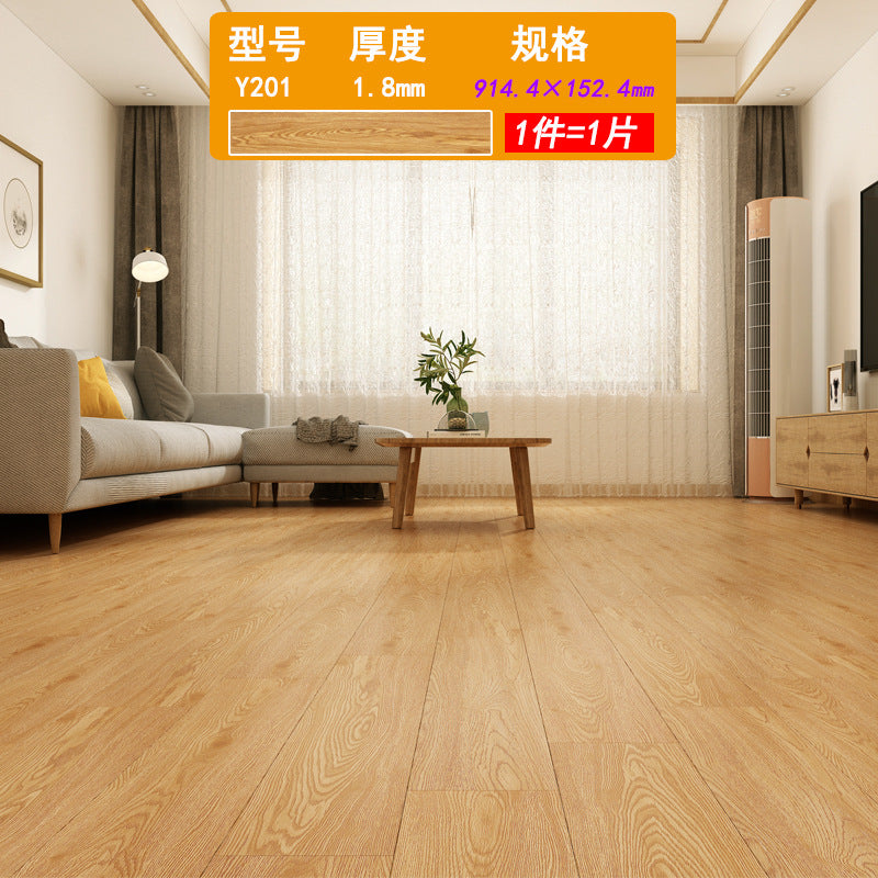 PVC Plastic Floor Stickers Self-Adhesive Wood Grain Cement Floor Stickers Special for Bedroom Waterproof Non-Slip Floor Renovation Chinese Style