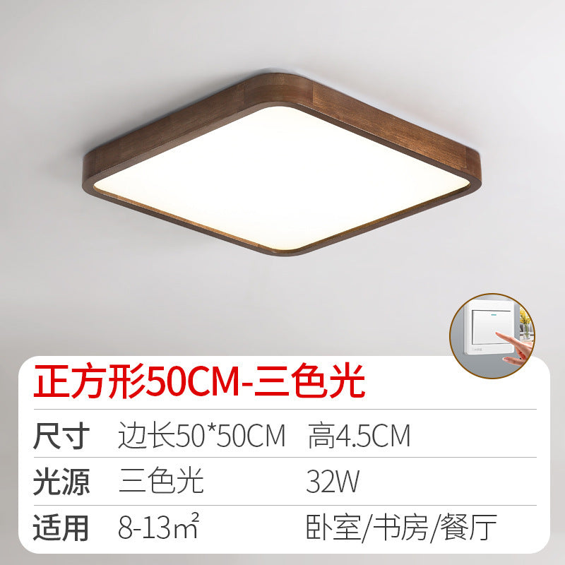 Log led Ceiling Lamp Living Room Balcony Tatami Wabi-Sabi Style Japanese Style Wood Art Corridor Nordic round bedroom