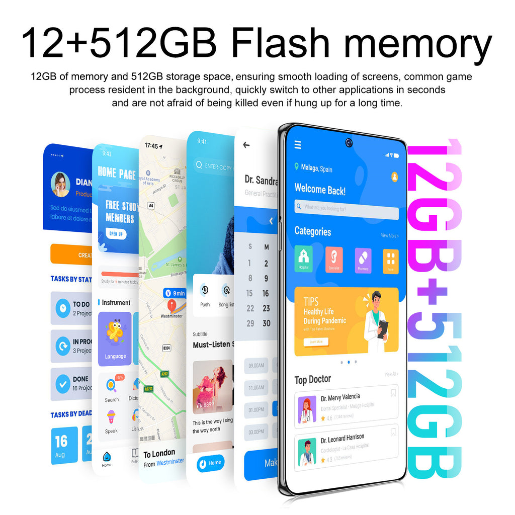 New Mobile Phone11 Pro+Android12+512G 7.3Inch Mobile Phone Source Manufacturer(Popular)