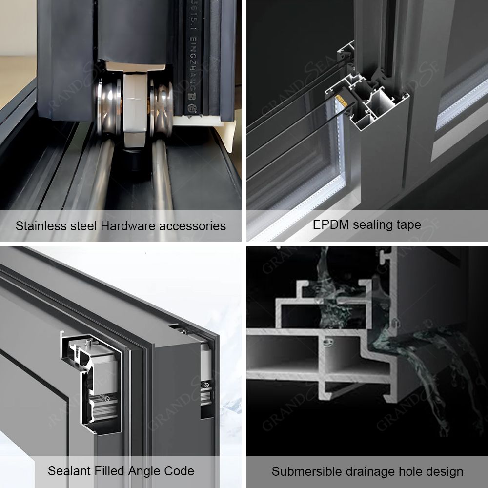 Exterior Accordion Kitchen Bi Fold Door Aluminum Glass Folding Doors for Veranda