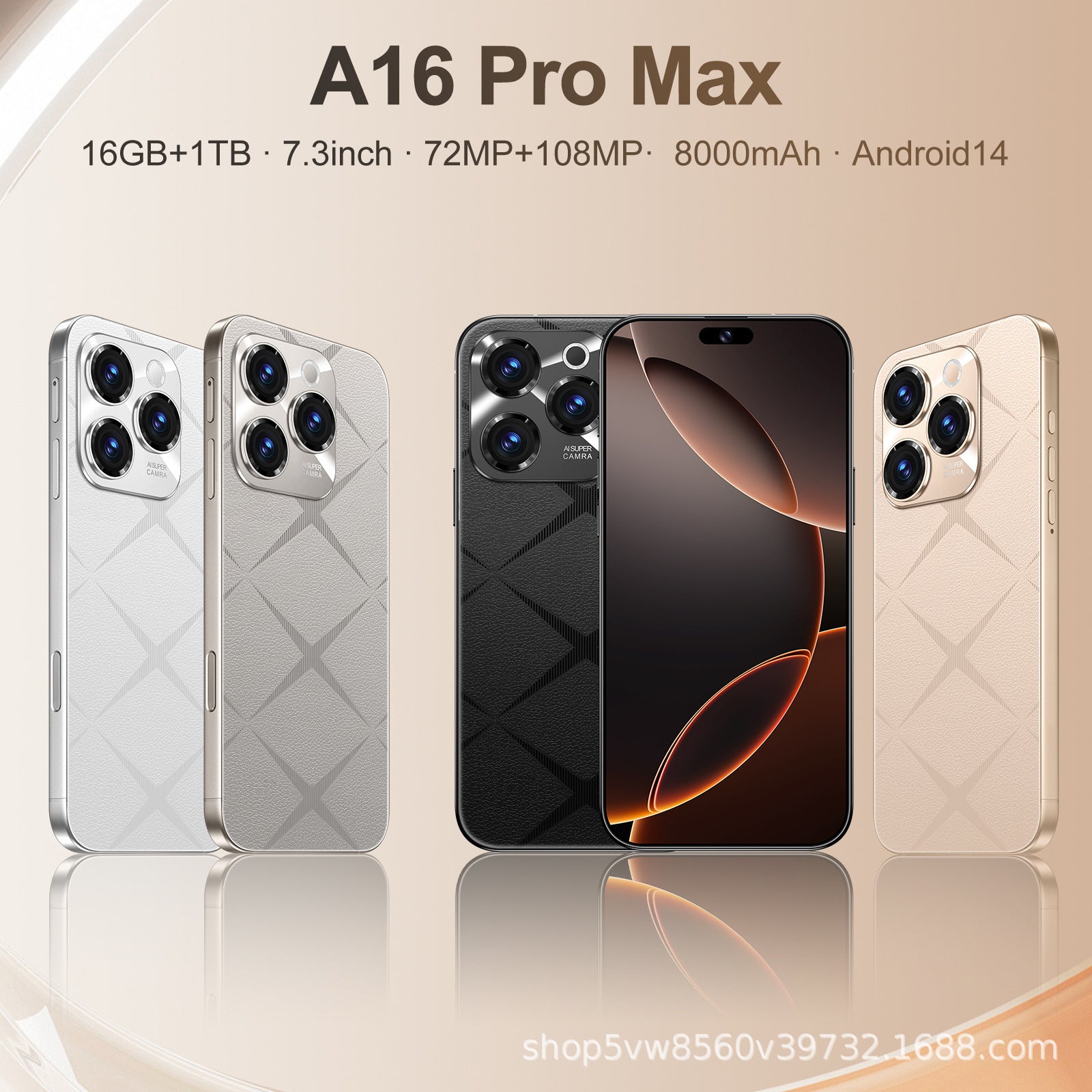 Hot Sale A16ProMax Android Intelligence5G Mobile Phone16+1T Factory Direct Sales Mobile Phones