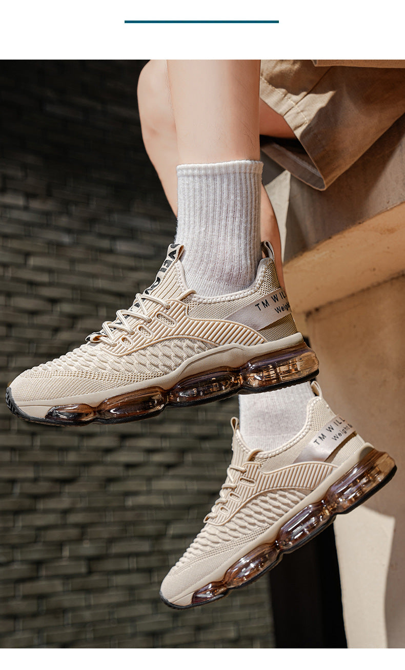 Men's Shoes New Large Size Breathable Mesh Shoes Men's Trendy Casual Versatile Thick-Soled Sneakers Fashion Dad Shoes