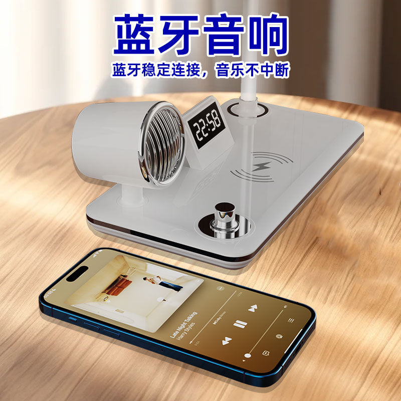 Amazon Music Wireless Charging Desk Lamp Student Eye Protection Desk Lamp Bedroom Dormitory Reading Study Desk Lamp
