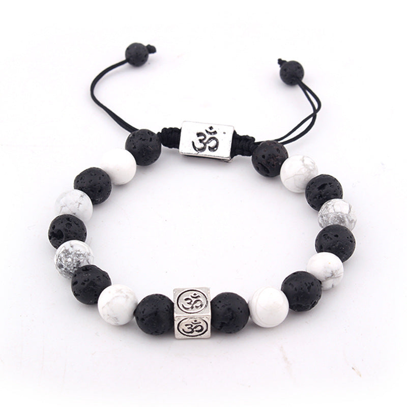 AliExpress8mm Volcanic Lava Stone Bracelet Natural Emperor Stone Couple Fashion Bracelet Factory Direct Sale