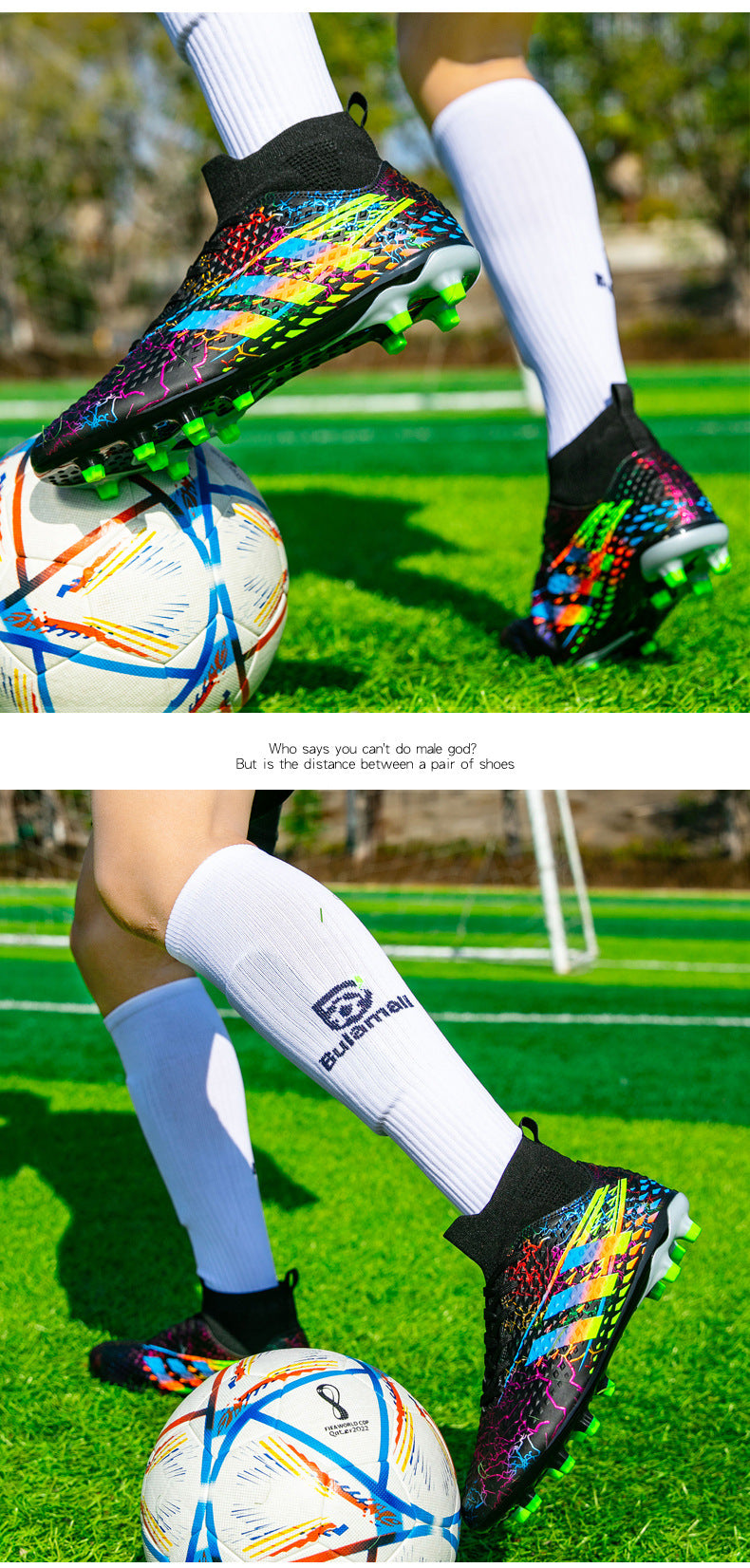 New high-top soccer shoes for men and women AG Spike TF Broken Nail Youth Student Grassland Competition Training Shoes