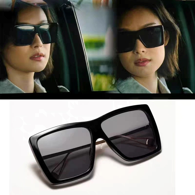 Vanishing Her Chen Mai Same Style Sunglasses for Women Trendy One-Piece Large Frame Polarized Driving Sunglasses for Women Sun Protection Glasses Wholesale