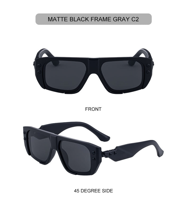 2025New Fashion Square Frame Sunglasses for Men, High-End Personality Outdoor Trend Driving Sun Protection Sunglasses for Men