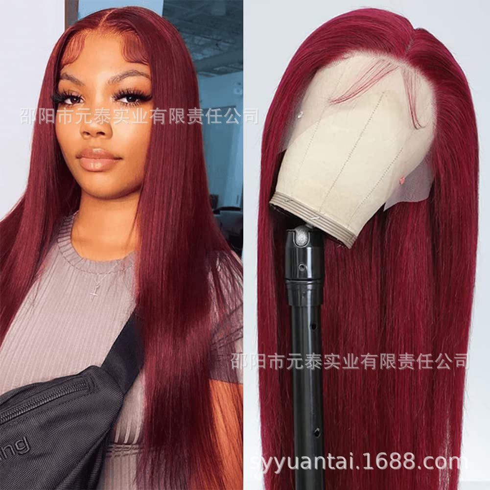99J Burgundy Lace Front Wigs 13x4 Straight Lace Frontal Wigs