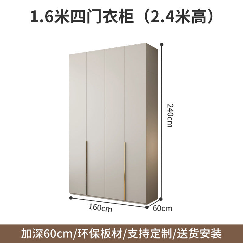 Solid Wood Multi-layer Board and European Pine Board Wardrobe Customization for Home Bedroom Cloakroom One Door to Ceiling Full House Custom Wardrobe