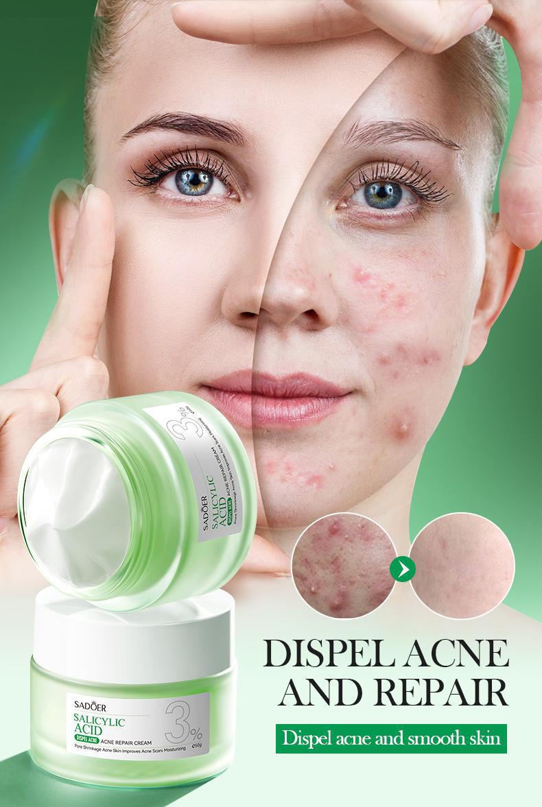 Full English Salicylic Acid Skincare Series SADOER Anti-acne Amino Acid Moisturizing and Hydrating Skin Care Products  Foreign Trade Approval