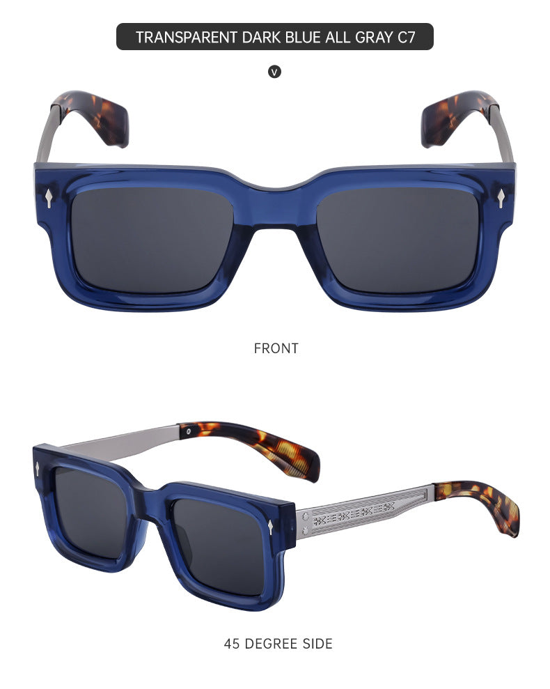 Retro Small Square Frame Men's Sunglasses Personality Street Style Sunglasses High-end Driving Glasses sunglasses