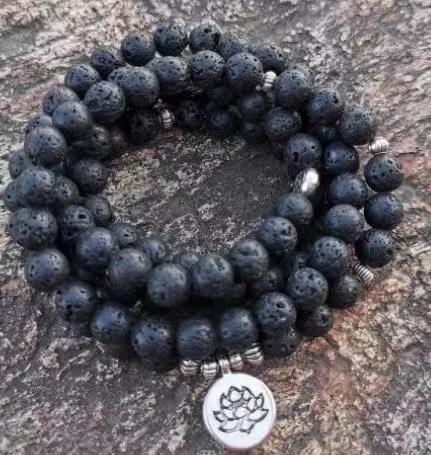 Amethyst Bracelet Men's Volcanic Stone Long Blue Point Bracelet Pyrite White Pine Braided Bracelet