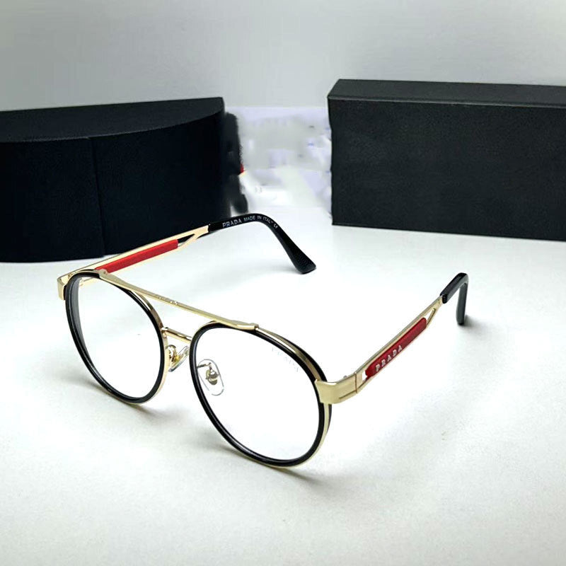 Vintage Oval Fashion Double Bridge Metal Sunglasses European and American Trendy Unisex Sunglasses Cool Sunglasses