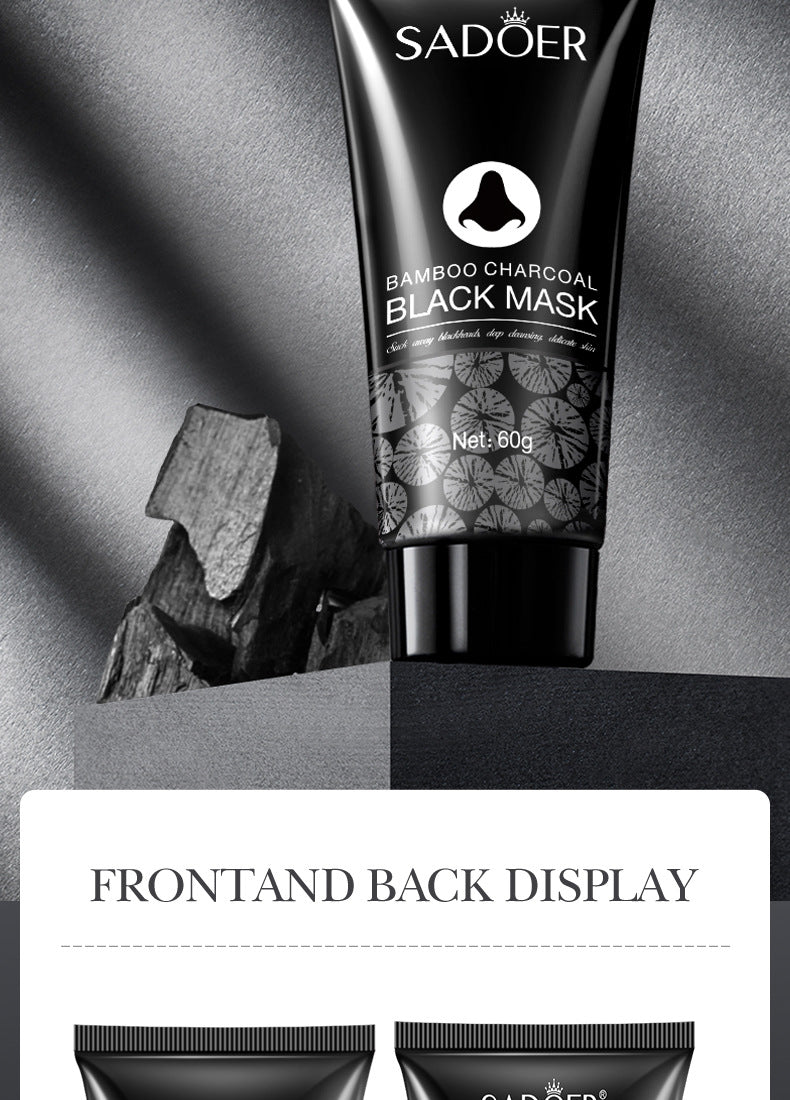 Full English Bamboo Charcoal Blackhead Absorbing Nose Mask Patch SADOERT District Nursing60g  Foreign Trade Skincare Wholesale