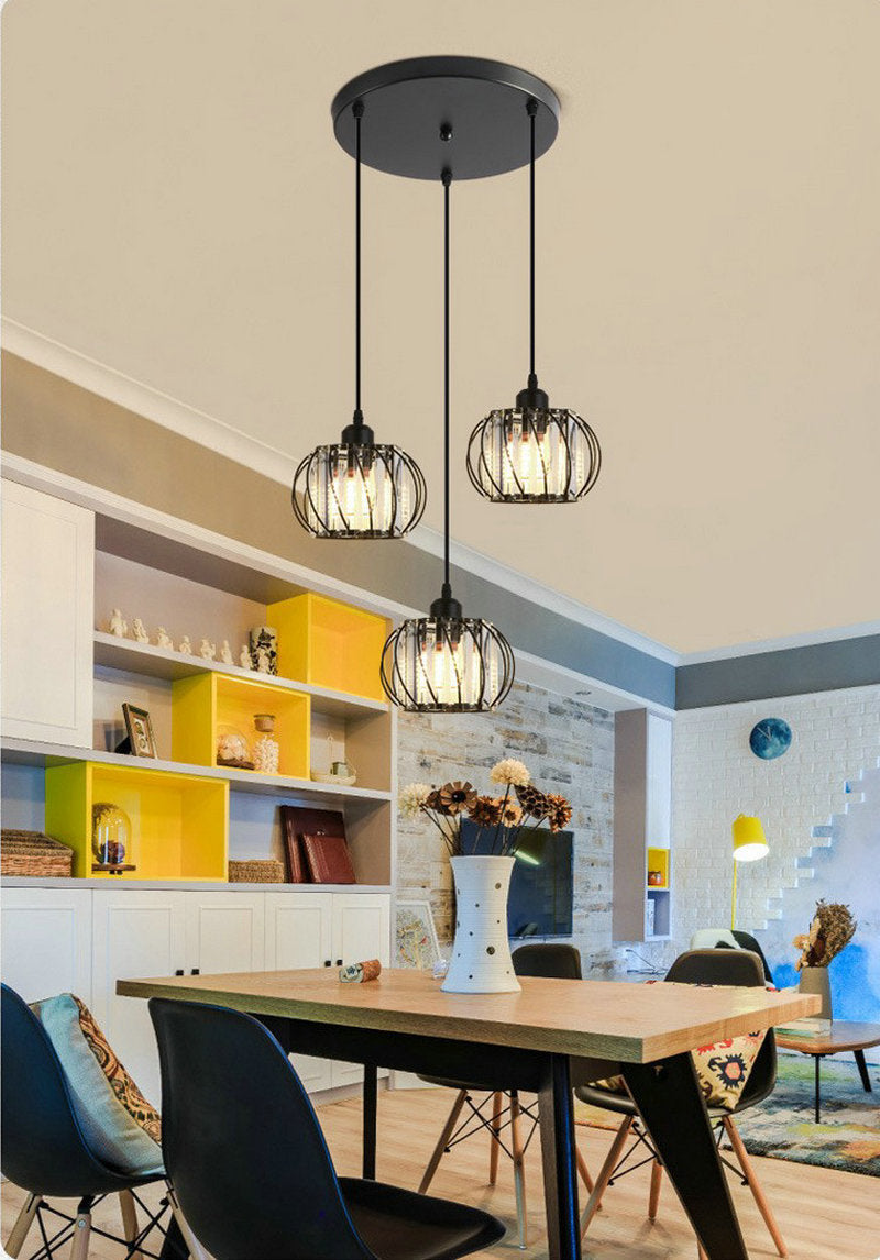 Export Simple Restaurant Crystal Pendant Light Single Head3Headboard Pendant Light Dining Table Bar Crystal Pendant Light Wholesale