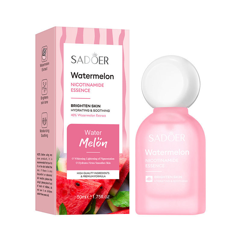 Watermelon Niacinamide Skin Rejuvenation Serum SADOER Moisturizing and Nourishing Essence Liquid Cross-Border Wholesale