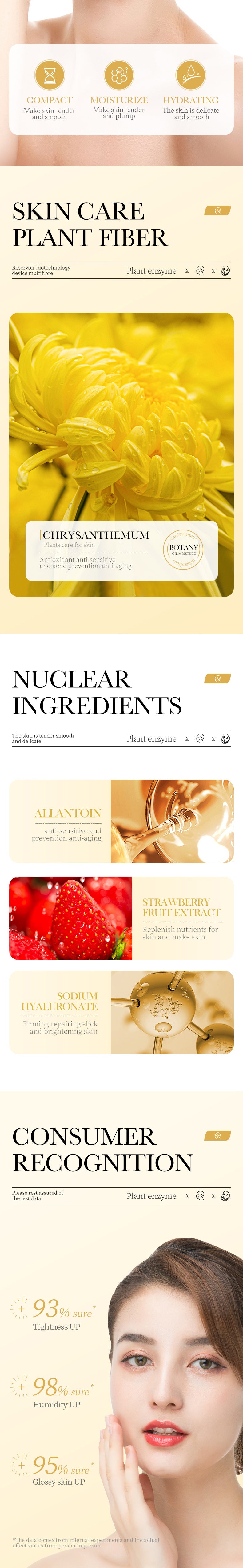 Plant Enzyme Mask25gBIOAOUA Hydrating and Moisturizing Tablets for Cross-Border Wholesale