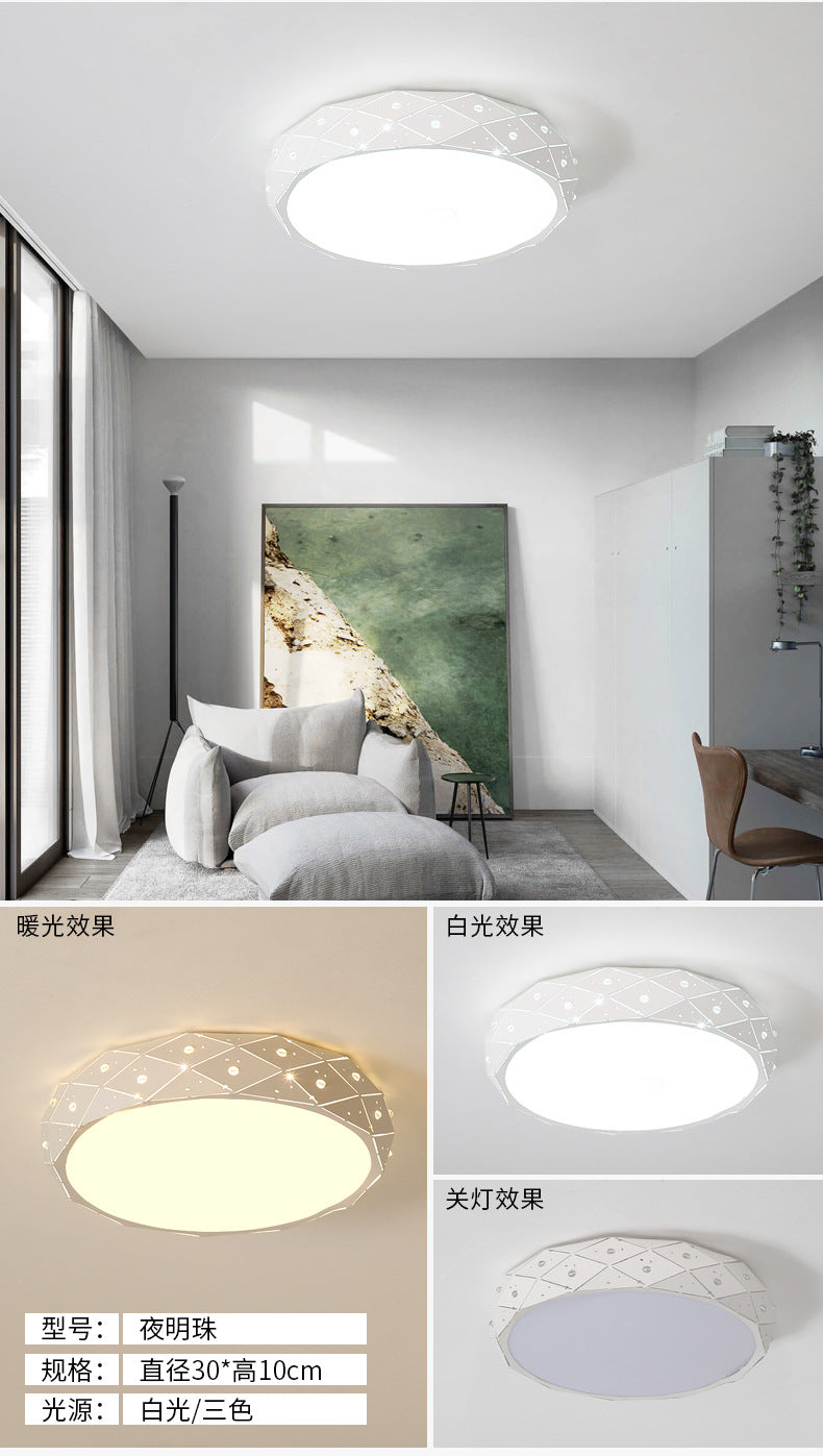 led Ceiling Lamp Nordic Simple Living Room Lamp Round Bedroom Children's Lamp Balcony Corridor Engineering Ceiling Light Fixture