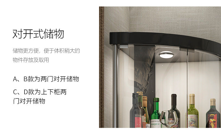 Corner Cabinet Wall Corner Cabinet Triangular Corner Cabinet Modern Simple Glass Wine Cabinet Triangular Cabinet Living Room Cabinet Display Cabinet