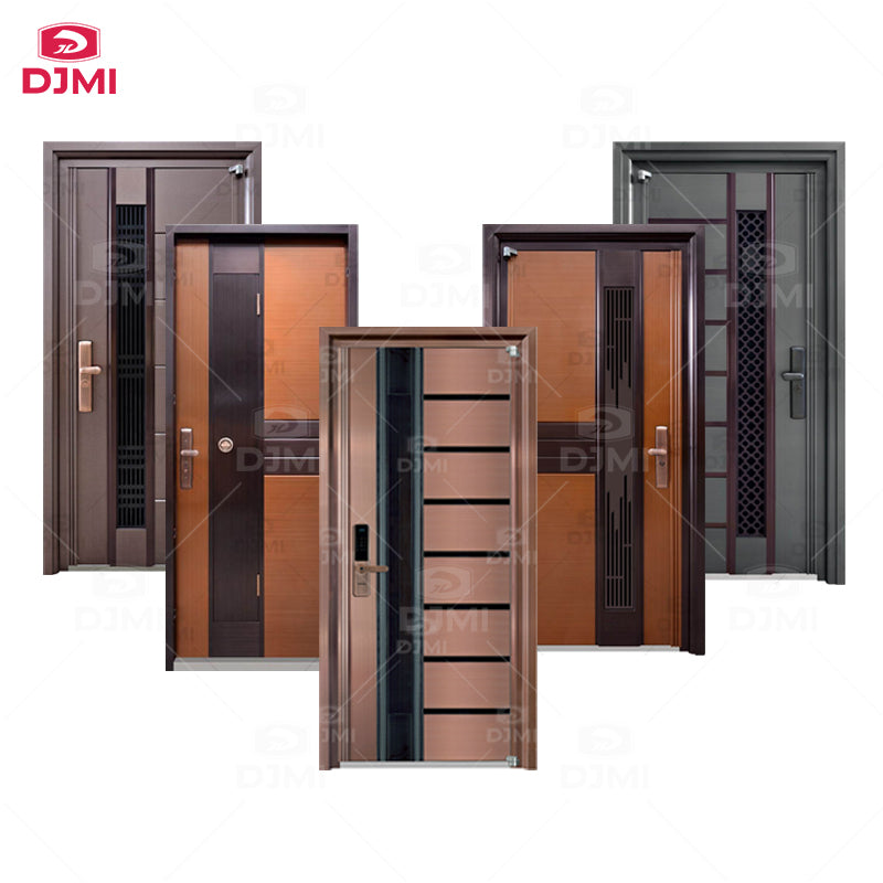 New Modern Italy Design Hot Sale Metal Front Entry Door Cheap Price Exterior Steel Security Entrance Doors for Houses