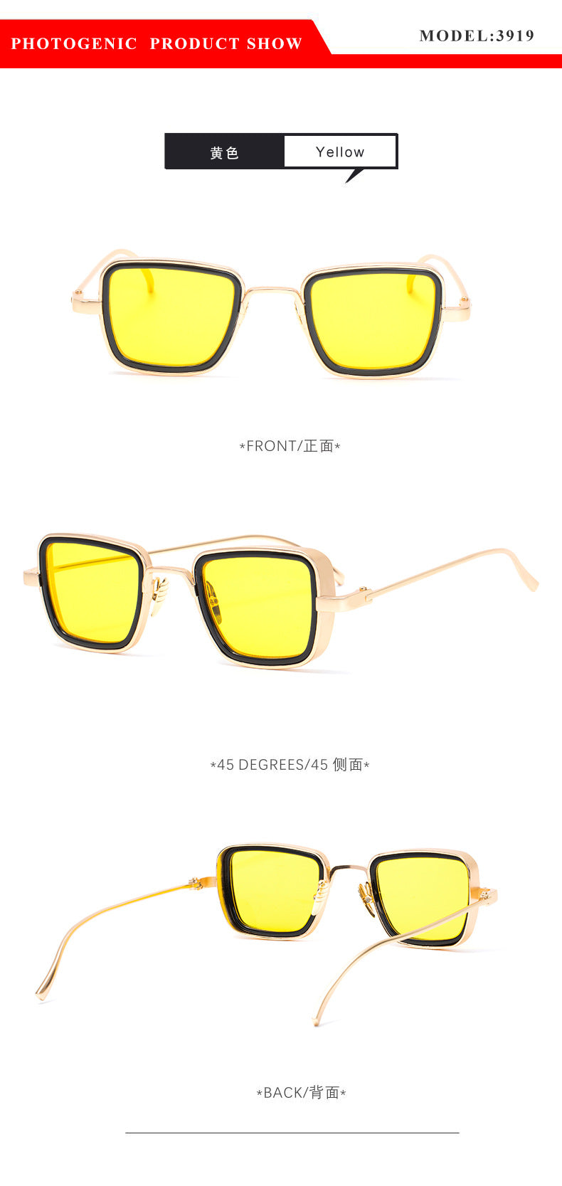 KABIR SINGH Steampunk Small Square Frame Sunglasses for Men High-end Indian Sunglasses Men's Glasses