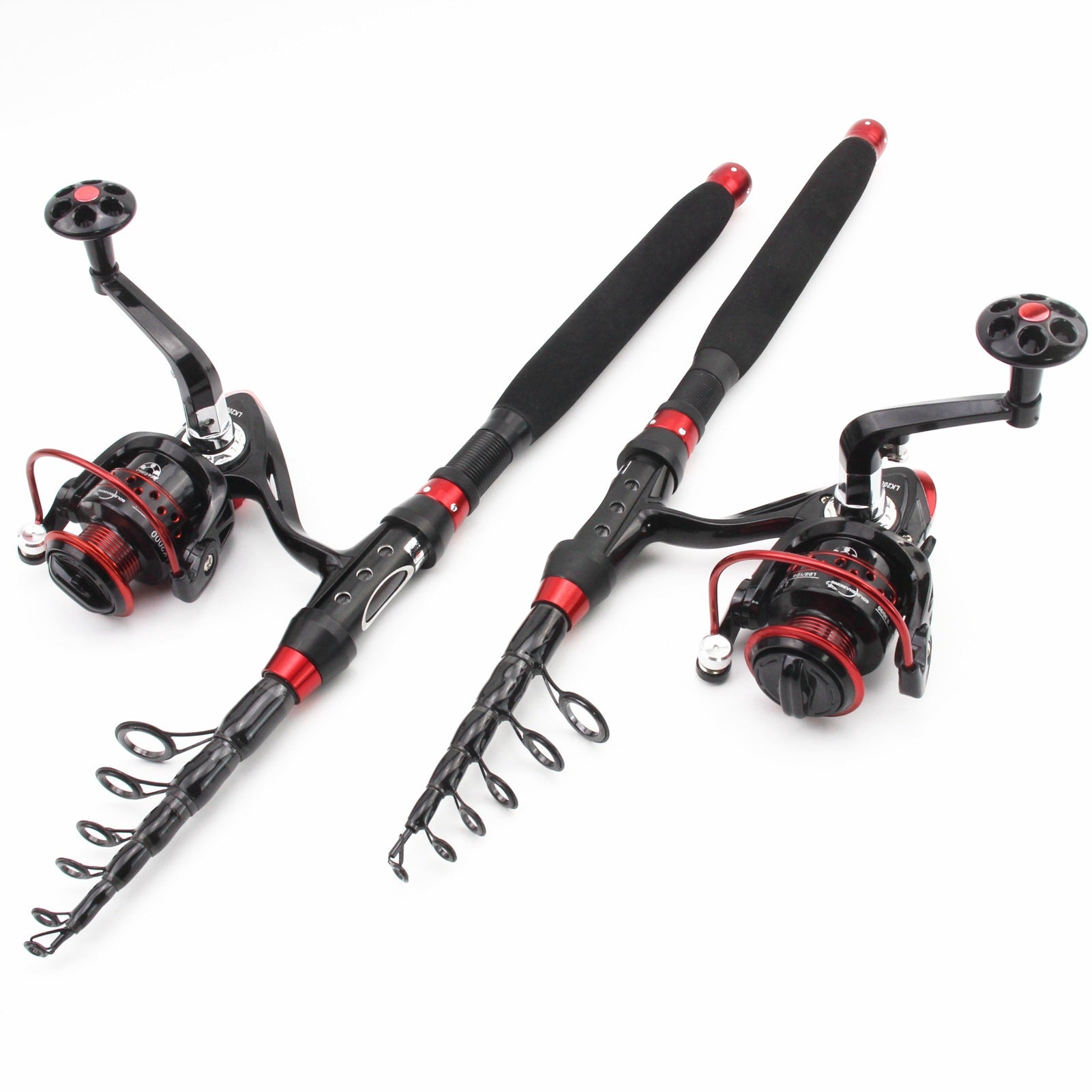 A Fishing Rod Ultra Short Retractable Portable Lure Rod Straight Handle Fishing Rod Spinning Wheel Fishing Gear Set