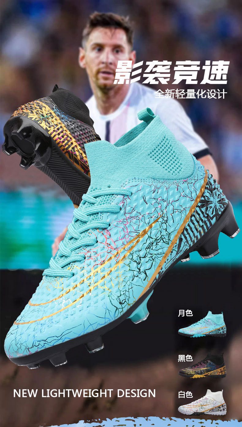 New high-top soccer shoes for men and women AG Spike TF Broken Nail Youth Student Grassland Competition Training Shoes