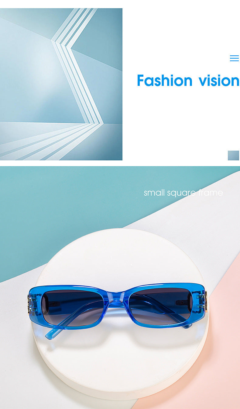 New Small Frame Sunglasses for Women, European and American Fashion, Internet Celebrity Style, High-End Glasses Trend sunglasses