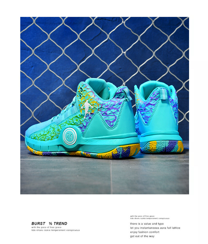 Youth Professional Basketball Shoes Men's Flyknit Mesh Sports Shoes Women's Student Trendy Practical Sneakers Wholesale