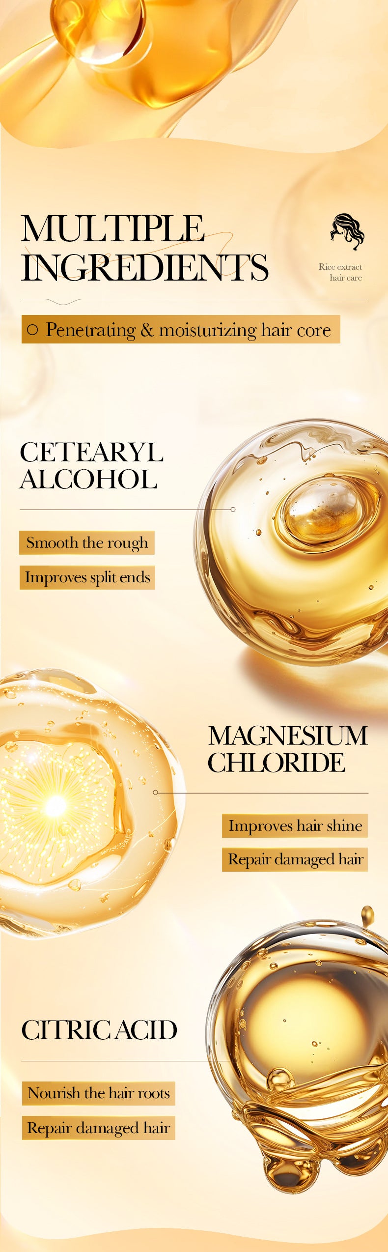 Full English Rice Puree Hair Mask400gBIOAOUA Smooth and Fluffy Hair Conditioner  Wholesale