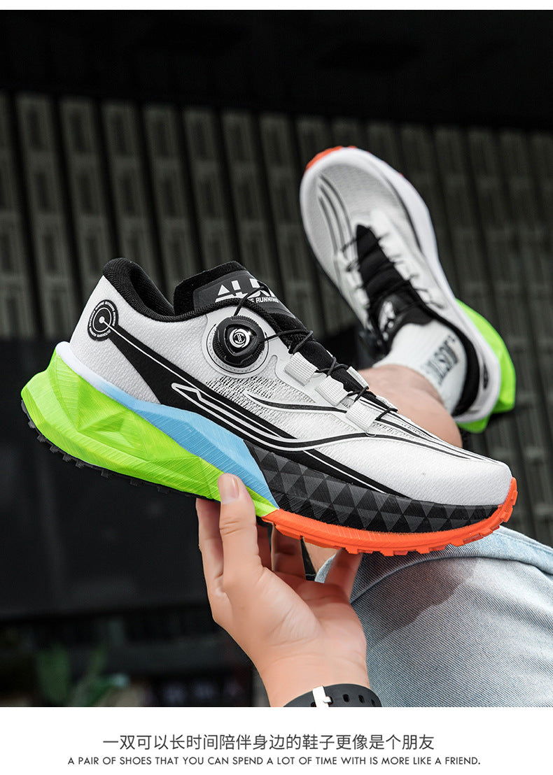 Full Palm Carbon Plate Sports Running Shoes Double Layer Popcorn Outdoor Trail Running Shoes Marathon Men's and Women's Shoes